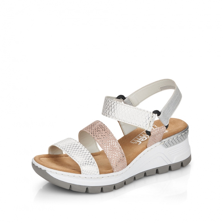 Rieker 66401-90 feher-rszin noi szandal (23.990Ft)